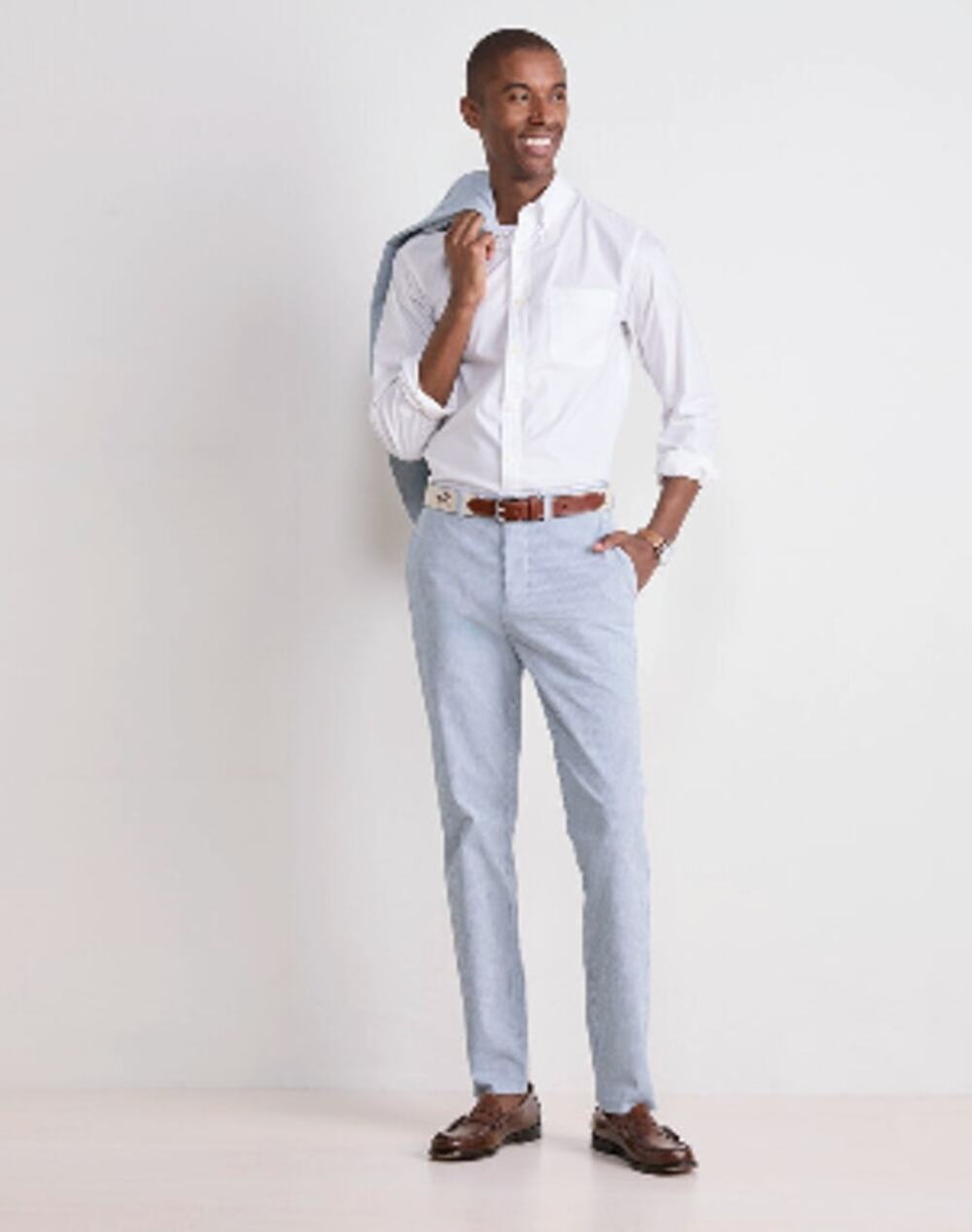 NWT Vineyard Vines Slim Fit Breaker Pant in Seersucker Stripe Cotton Sz 42 x 30